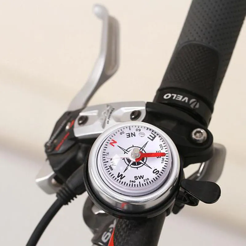 Compass Bicycle Bell Mountain Bike Aluminum Alloy Compass Bell Horn Car Bell For Bicycle Accessories 1pc 2