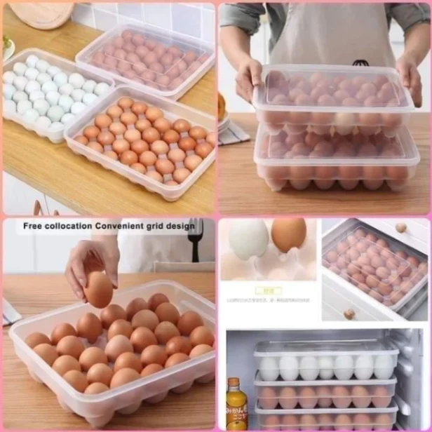 Egg Storage Box 24 Grids Plastic 2
