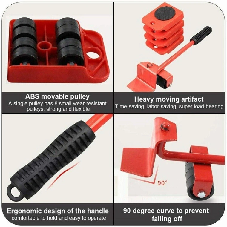 Furniture Easy Moving Tool Set, Heavy Furniture Moving & Lifting System, Maximum Load Weight 5
