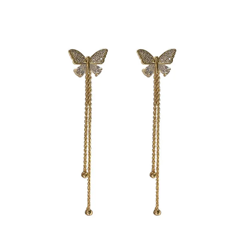 Butterfly Drop Earrings For Women Vintage Jewelry Modern Party Wedding Bridal Accessories Trendy Dangle Earrings 5