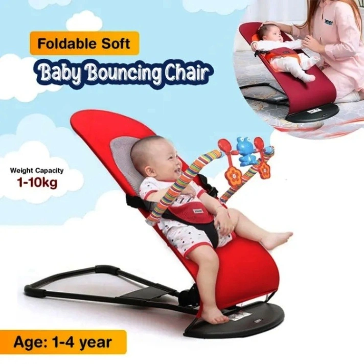 Baby Bouncer (With Toy) Chair Folding Soft Seat Safety Automatic Rocking Feel Merriment and enjoy 2