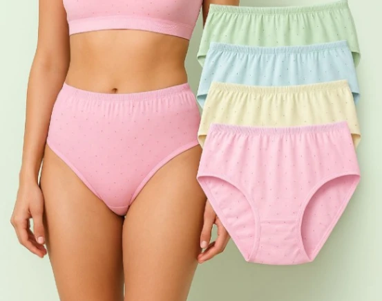 Cotton Printed Panty For Women - 4 pieces multiple colour good quality 3