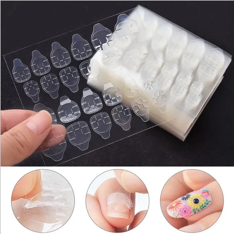 48 PCS Double Sided False Nail Art Adhesive Acrylic Tape Glue Sticker 2