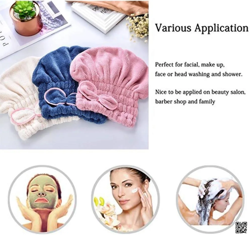Microfiber Hair Cap Wrap Towel Hat 2