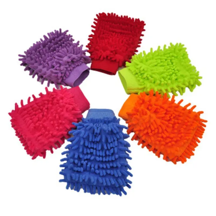 Car or Bike Wash Gloves Towel Microfiber Car or Bike Cleaning Care Detailing Tools Chenille Soft Towel For Automotives 6