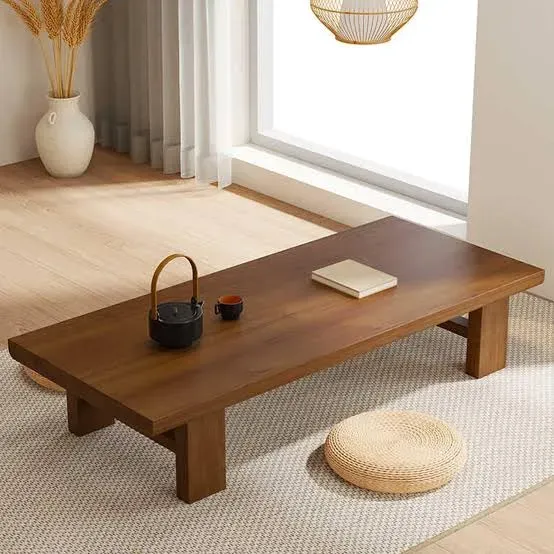 Japanese Floor Coffee Table,Wooden Low Table for Sitting On The Floor,Low Altar Table for Meditation,chabudai Table for Living 6