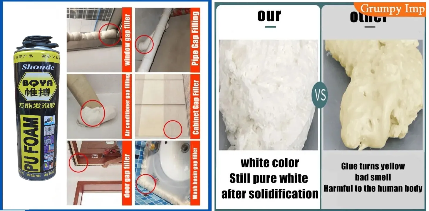 PU Foam Spray 750ml Expanding Spray Hardens In 3 Seconds PU Foam Sealant Waterproof Plugged Holes 3