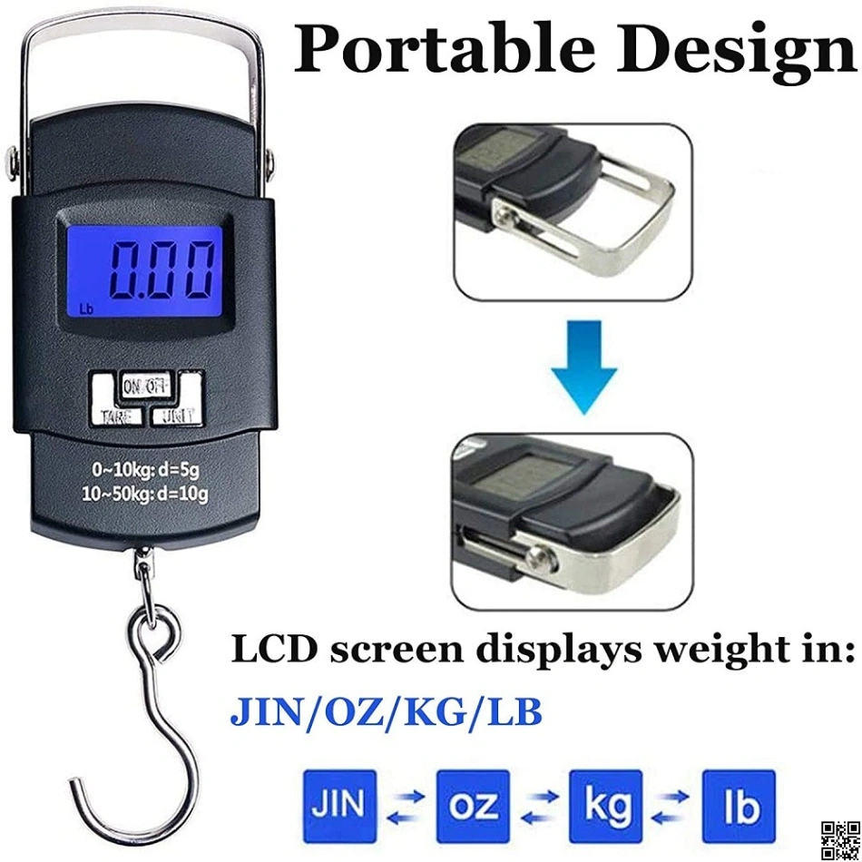 Digital Hanging Weight Scale Portable Hanging Electronic Hook Scale 5