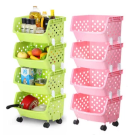 4 layer Plastic kitchen Storage Rack 5