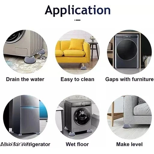 4Pcs Washing Machine Anti Shock Pad, Anti Vibration Pads for Washing Machine 2