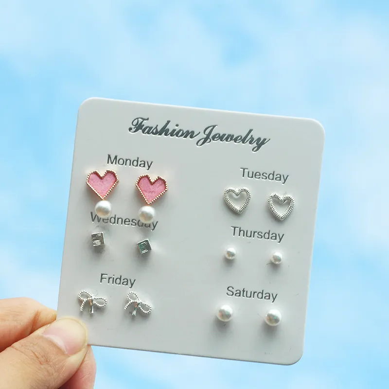 Week Earring Set Beaded Earings Ins Girl 2