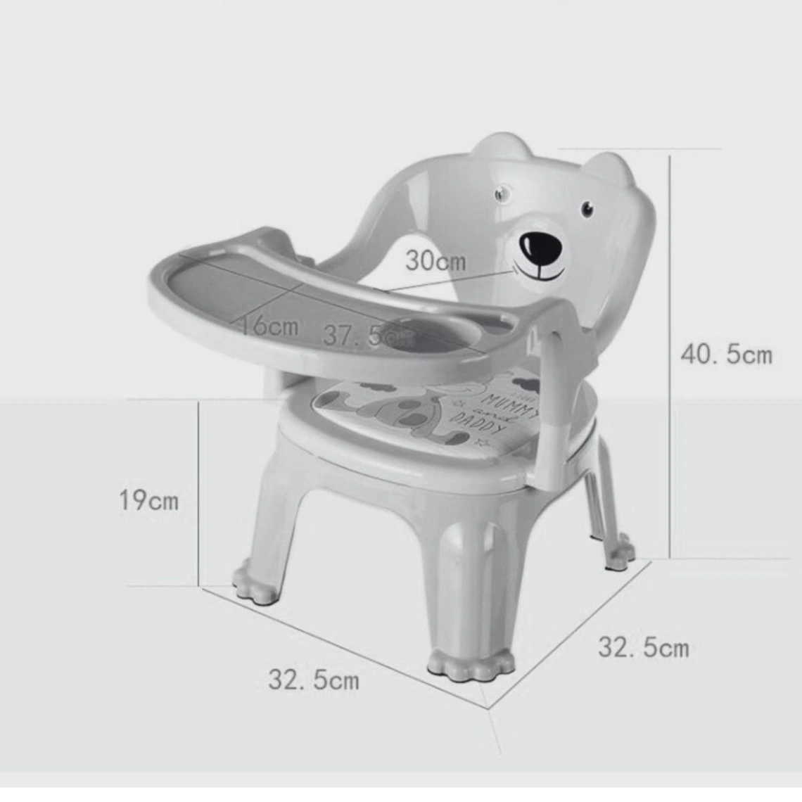 Baby feeding chair with Tray (Pink) Strong and Durable Plastic Chair for Kids, Plastic School Study Chair, Feeding Chair for Kids 4