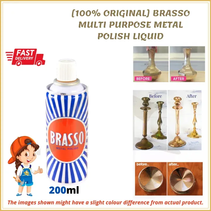 Brasso Metal Polish 200ml for Brass, Copper, Stainless, Chrome, Aluminum, Pewter & Bronz 2
