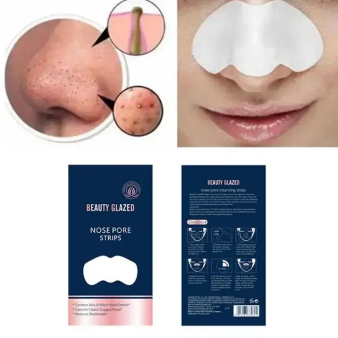 Beauty Glazed Nose Pore Strips blackhead remover-5pcs 3