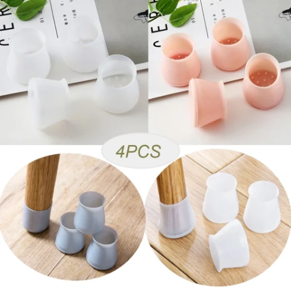 Silicone Chair Leg Round Caps 4Pcs/set 2