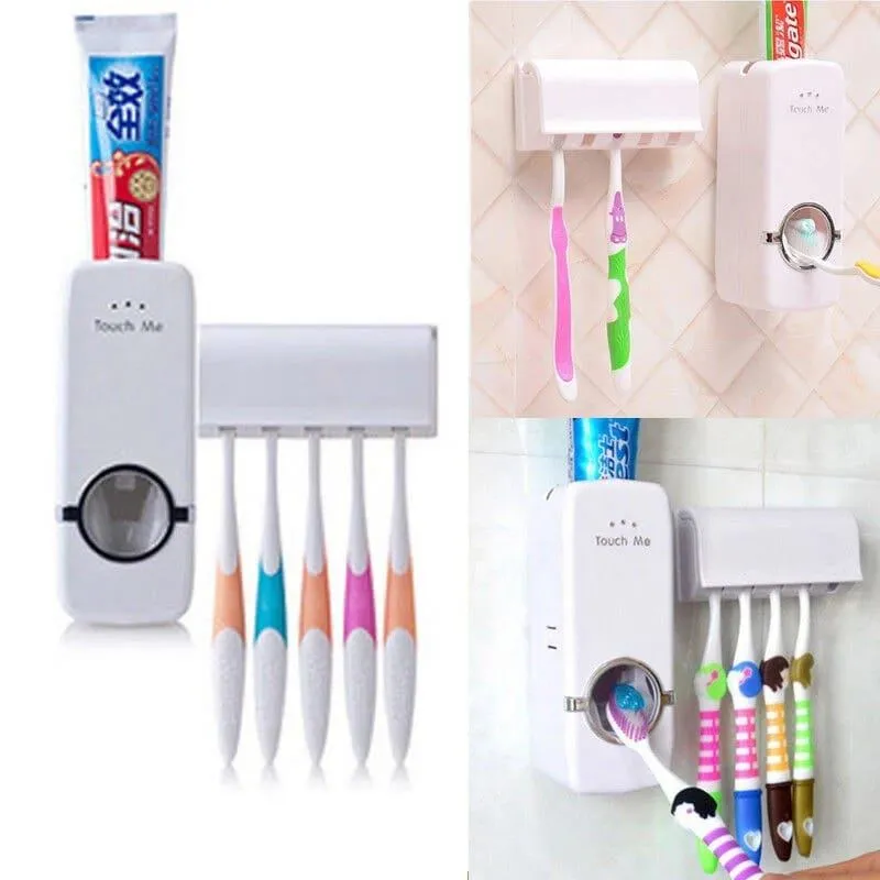 Automatic Toothpaste Dispenser With Toothbrush Holder 5