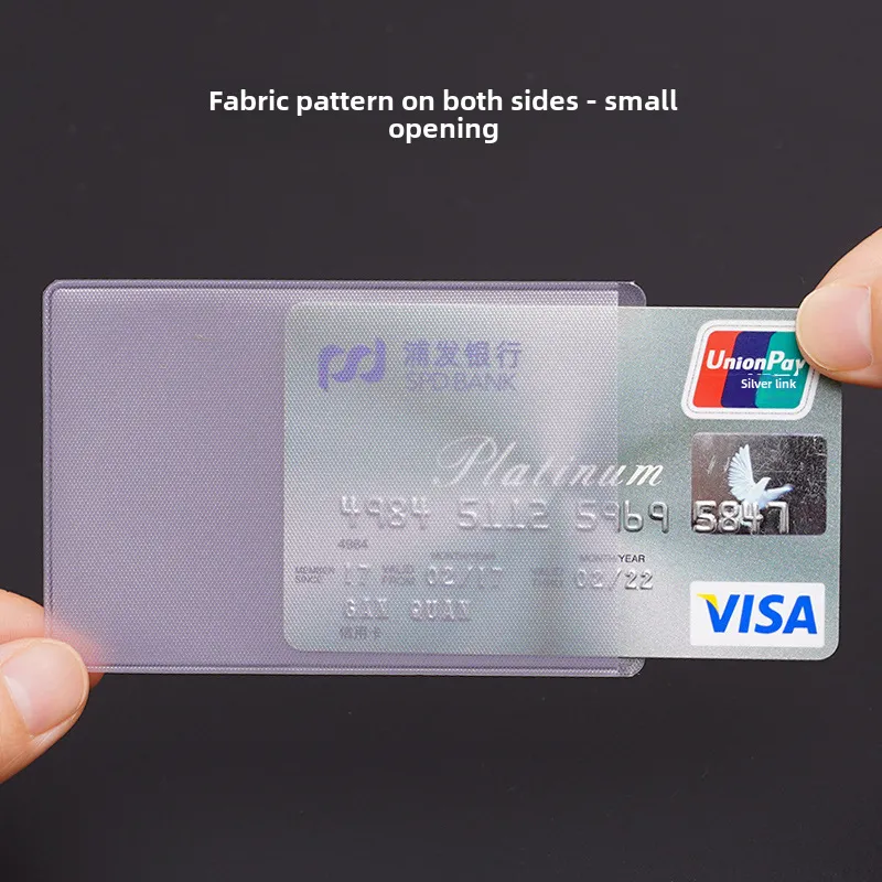 5 pcs transparent pvc card holder 4