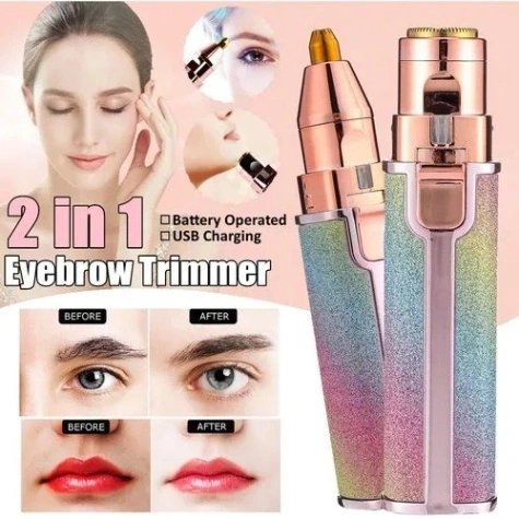 2 in 1 Electric Eyebrow Trimmer, Blawless Facial Hair Remover 2