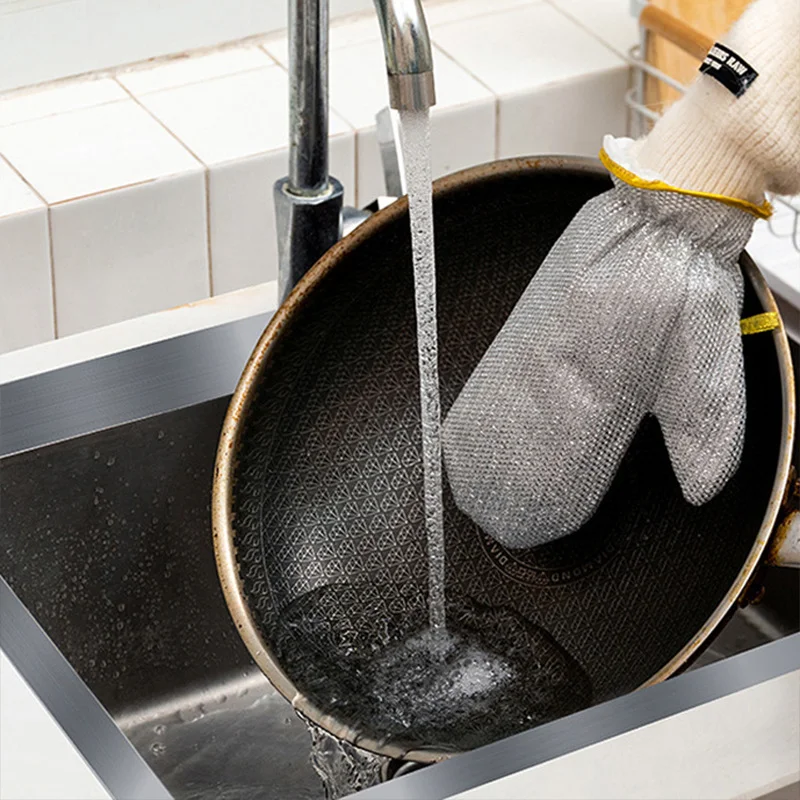 Steel Wire Dishes Cleaning Gloves for Kitchen 2