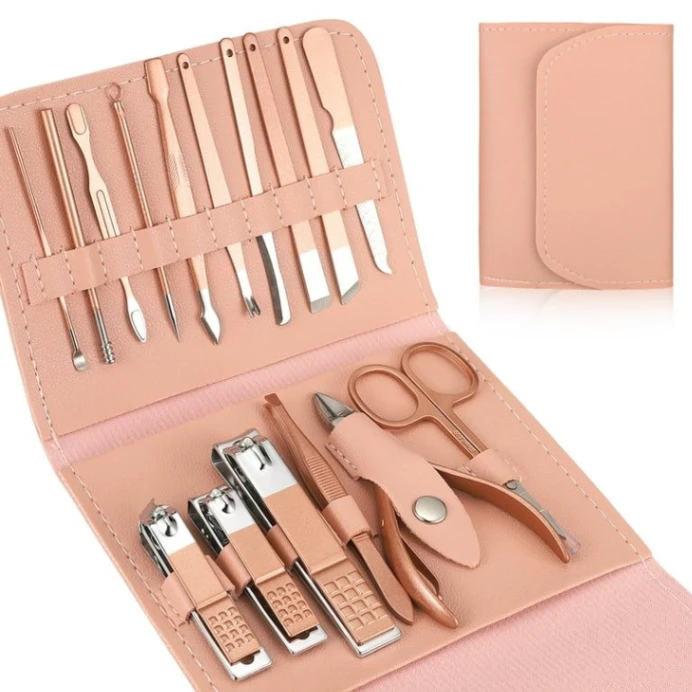 16 Pcs Manicure Set Professional Nail Clippers Pedicure Kit, 2