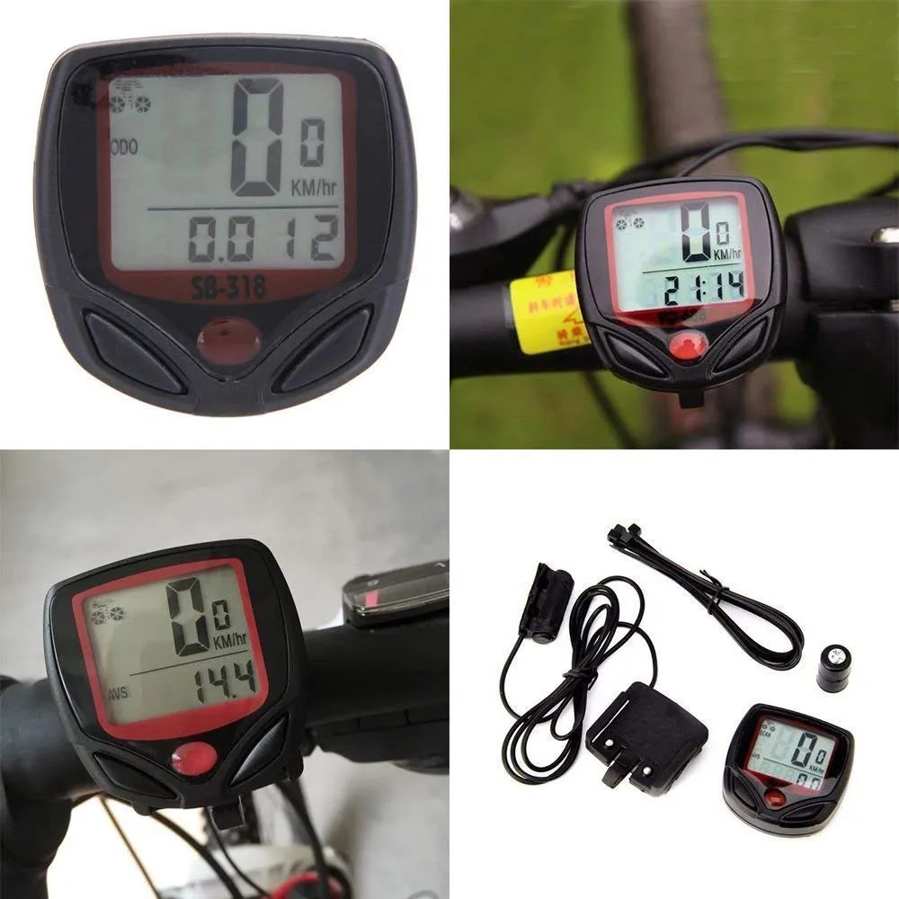 15 Function Cycle Speedometer Digital LCD Speedometer for Bicycle Bike Meter Waterproof Multicolor 3