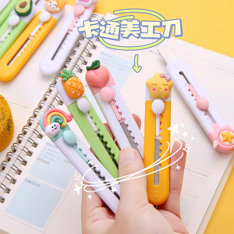 Mini Anti Cutter Box Paper safety Anti-Cutter Student School supplies Utility Cutter Stationery 6