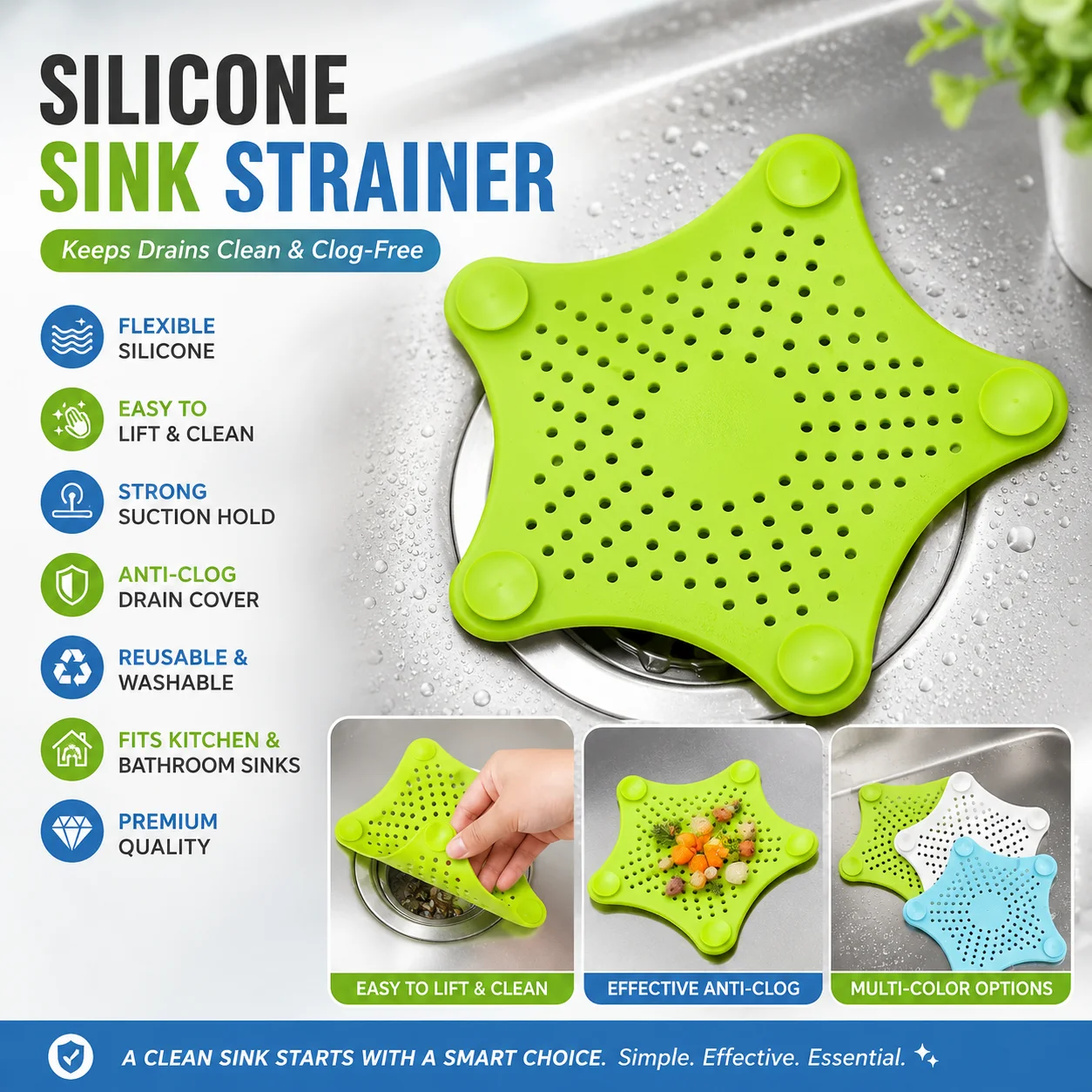 Star Silica Gel Floor Drain - 3 Pcs Set 4