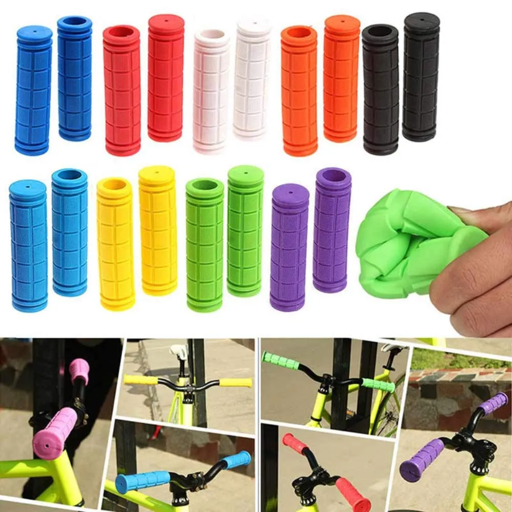 Soft Durable Rubber Bicycle Handlebar Grips Non slip Mountain Bicycle Bike Handle Cover 1 Pair 3