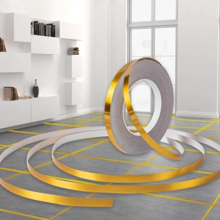 Tape Strip Joints Beauty Stickers Decals Home Decor 50 Meter Gold Self-Adhesive Stickers Waterproof Tile Wall Tile space Sealing 7