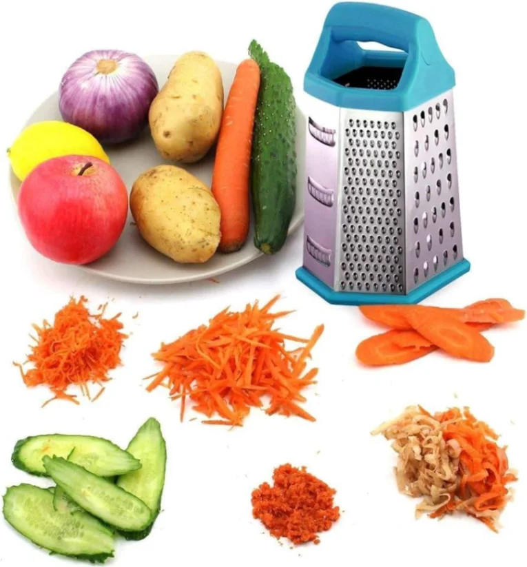 Stainless Steel Tower Grater, 6-Sided Kitchen Grater and Slicer 5