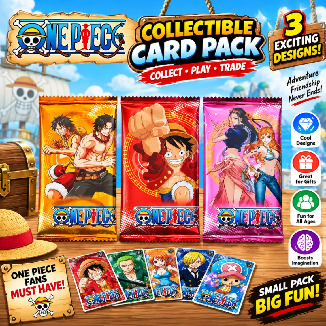Anime TCG Card Game Chinese Version Nami Luffy Rare Collectibles Kids Gift Toy Holo Lamination 2