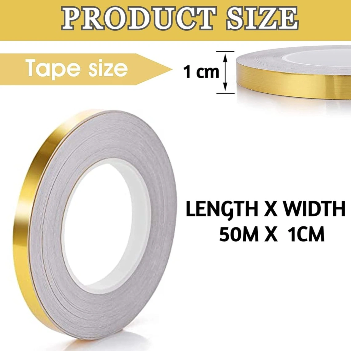 50 Meter Gold Self-Adhesive Stickers Waterproof Tile Wall Tile space Sealing Tape Strip Joints Beauty Stickers Decals Home Decor 7