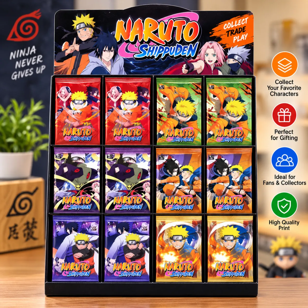 Naruto Anime TCG Card Game English Version Rare Collectibles Kids Gift Toy Holo Lamination 2