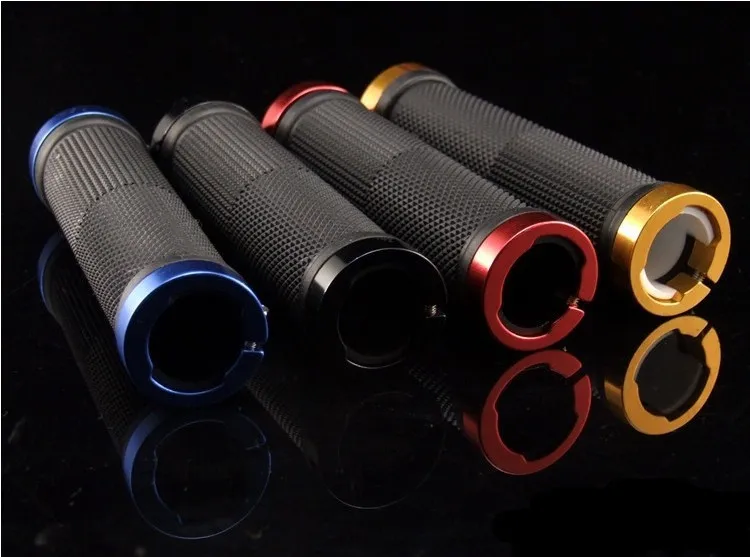 Bicycle Road Mountain Bike Handle Double Lock on Aluminium Alloy Bike Handlebar Hand Cover 1 Pair Handlebar Grips 2