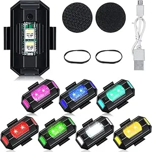 Hot Universal LED Anti collision Warning Light Bicycle Tail Light Bike Helmet Light Mini Signal Light Drone with Strobe Light 7 Colors 5