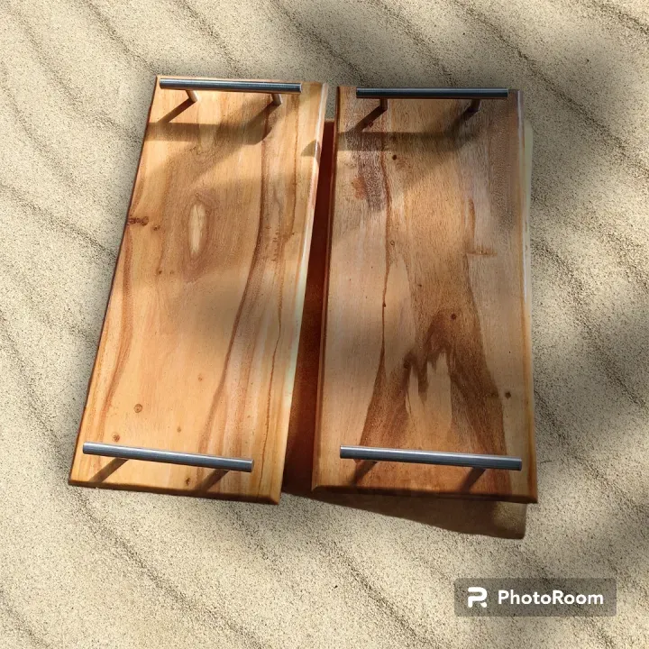 Wooden Classic Serving Tray ( 6"/12" ) Inches. 2