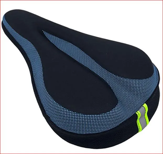 Gel Bike Saddle Cover Bike Seat Cushion Bicycle Cover and Reflective Safety Strap Extra Soft Mountain Cycling Seat Cover Bicycle Accessories 3