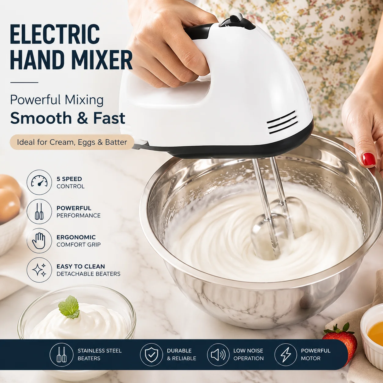 Hand Mixer And Egg Beater for Cake Cream 2