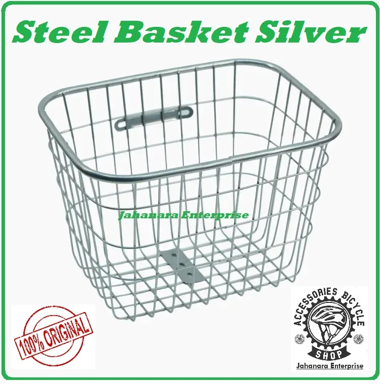Bicycle Basket Iron Steel Role Rubber Plastered Bicycle Accessories 3