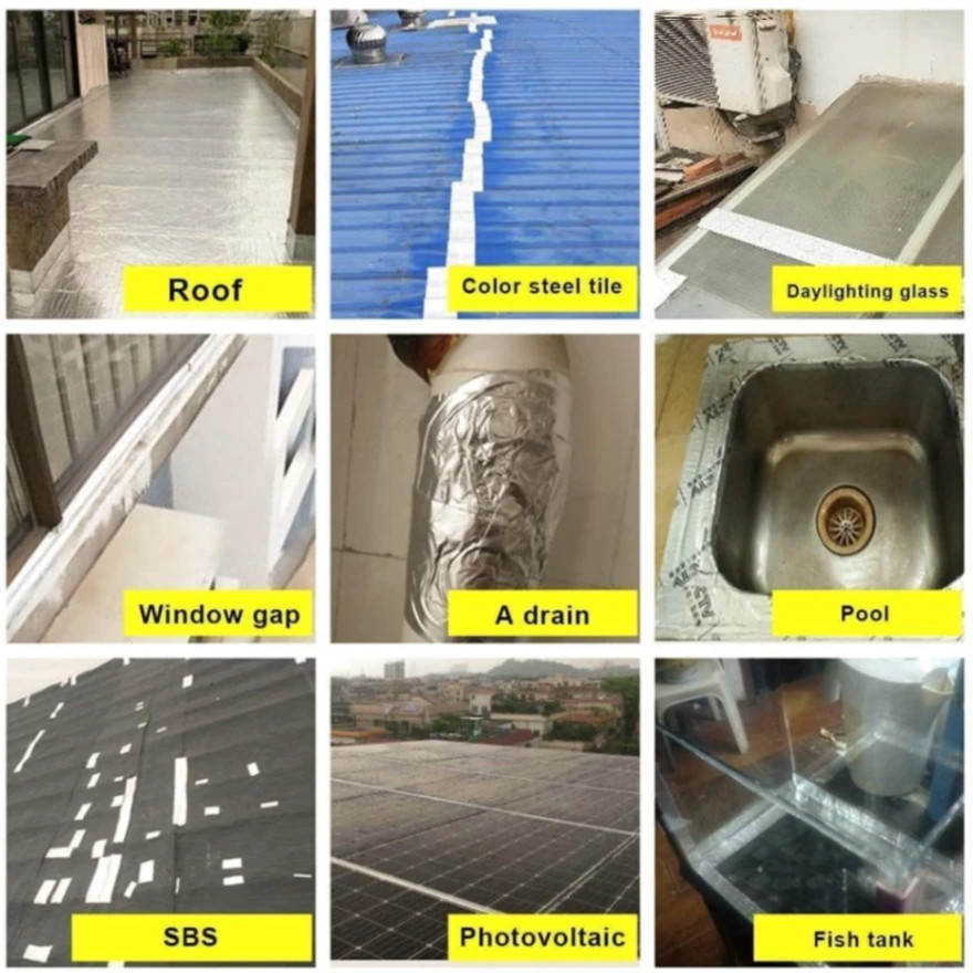 Aluminium Foil Tape, Super Waterproof Tape Butyl Rubber Aluminium Foil Tape for Roof Pipe Repair 3