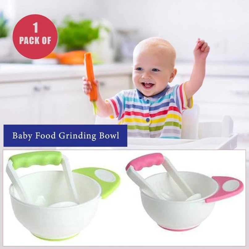 Baby Mash Bowl, Baby Food Grinding Mash Bowl for Homemade Baby Food 4