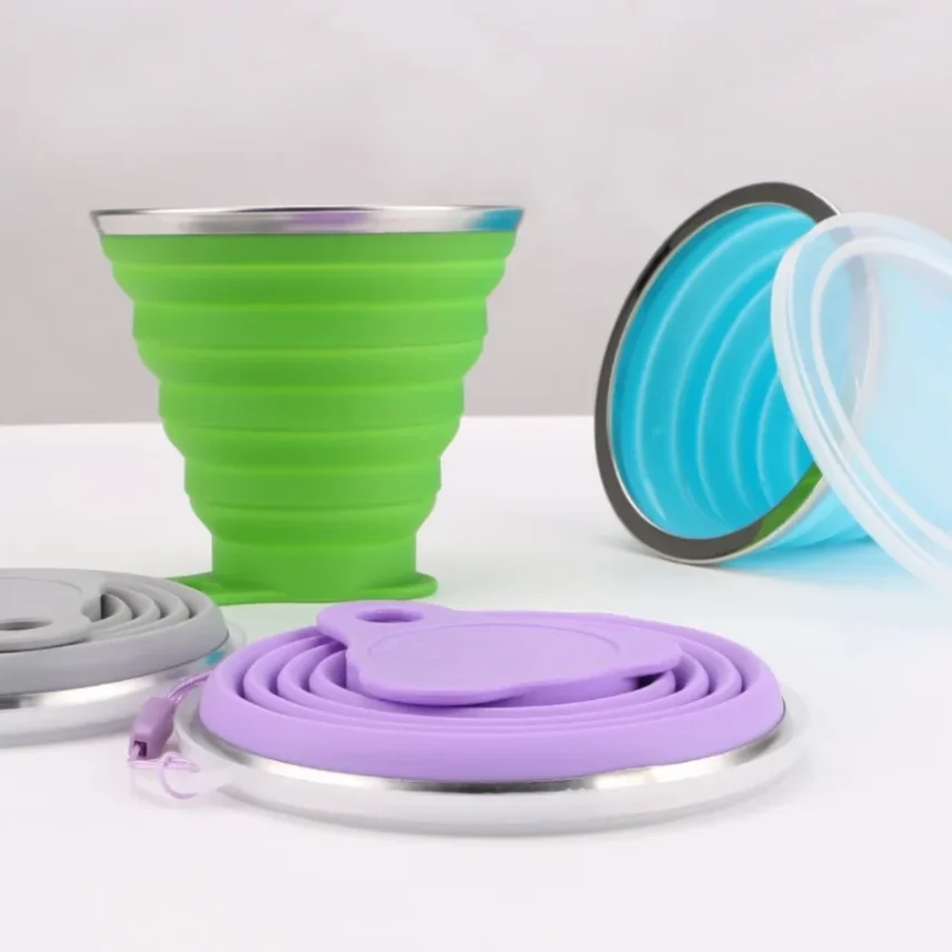 Silicone Folding Cup/Mug, Foldable & Portable & Lightweight Travel Cup for Outdoor Camping Hiking 6