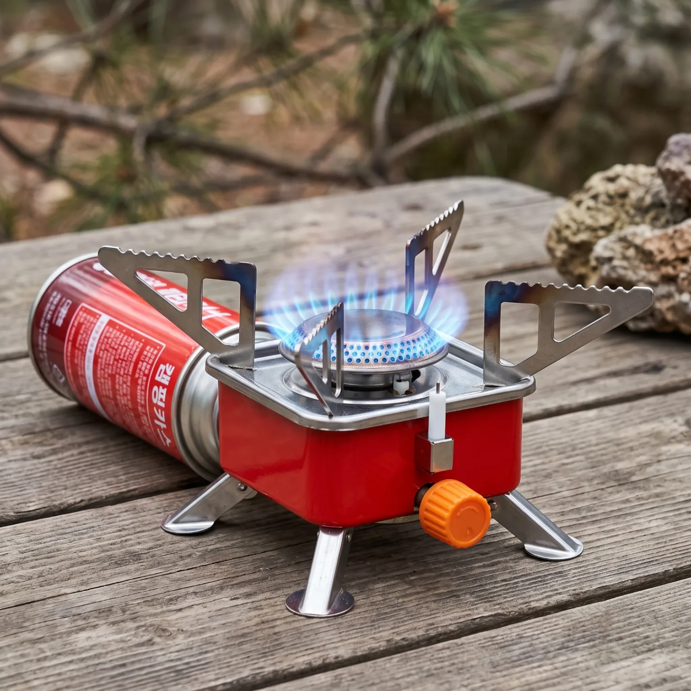 Portable Card Type Campaign Butane Gas Stove Burner 2