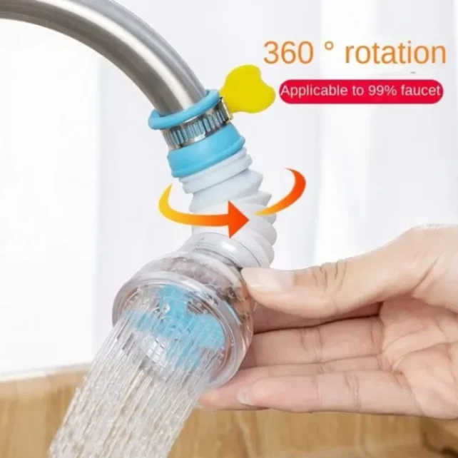 360 Degree Water Filter Tap Water Saving Faucet Water Faucet Adjustable Water Valve Splash Water Faucet, Extender Sprayer for Kitchen 5