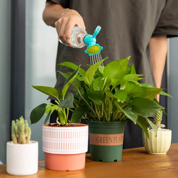 Mini Bottle Cap Sprinkler Nozzle Plastic Watering Can Spout Plant Watering Can 7