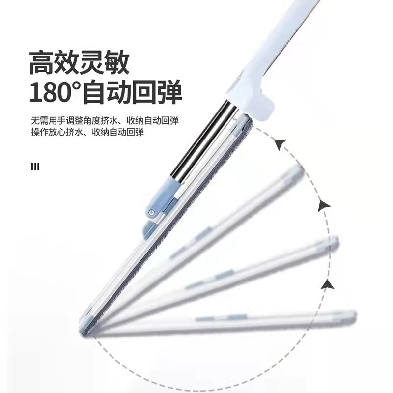 360° rotate floor cleaning flat mop, Aluminum Dry Mop 360° Rotation & Self-Squeezing – Effortless Floor Cleaning 4