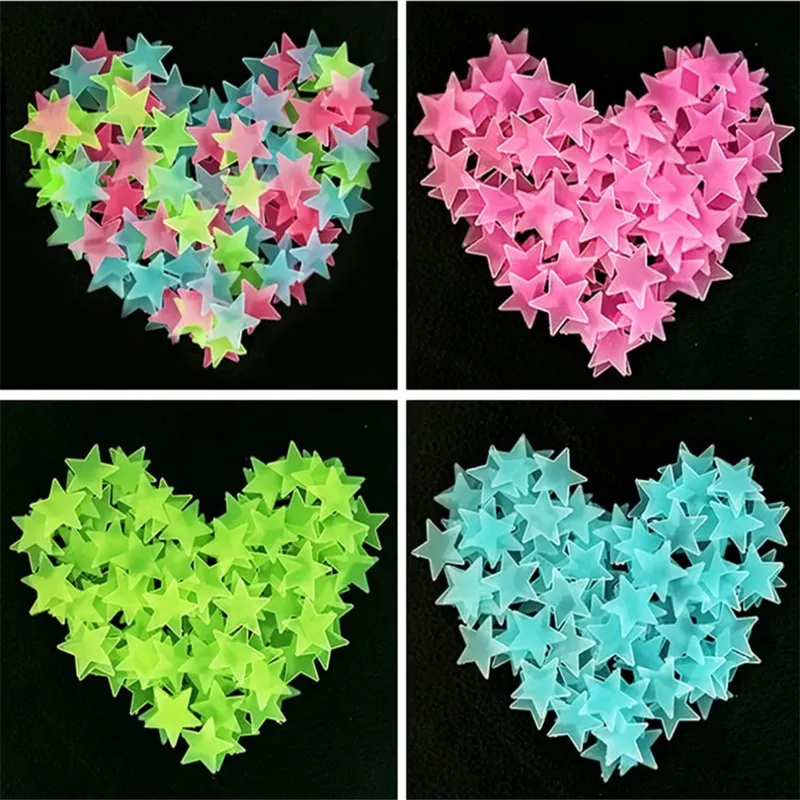 20pcs/bag 3cm Glow In The Dark Luminous Star Stickers Halloween Decorations for Home Toy PVC Stickers for Kids Roo - Sustainable Option 5