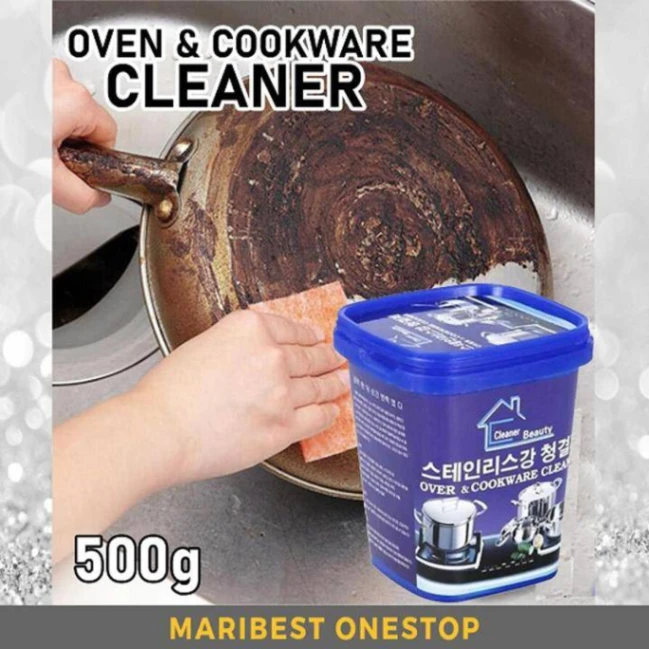 Powerful Stainless Steel Cookware Cleaning Paste Household Kitchen Cleaner Washing Pot Bottom Scale Strong Detergent Cream 3