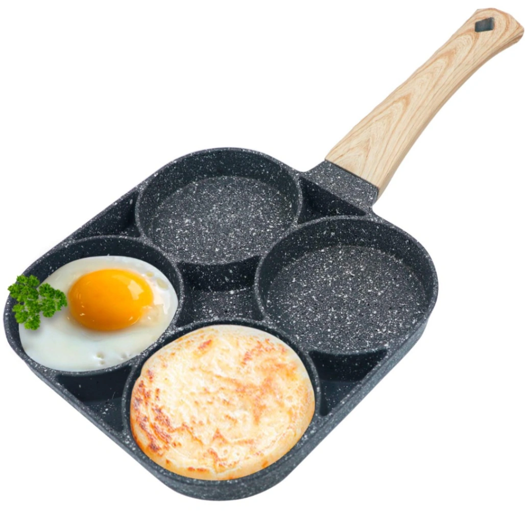 4-in-1 Nonstick Pan, Cooking Fry Pan for Breakfast Breakfast Frying Pan, Nonstick Egg Frying Pan, 6