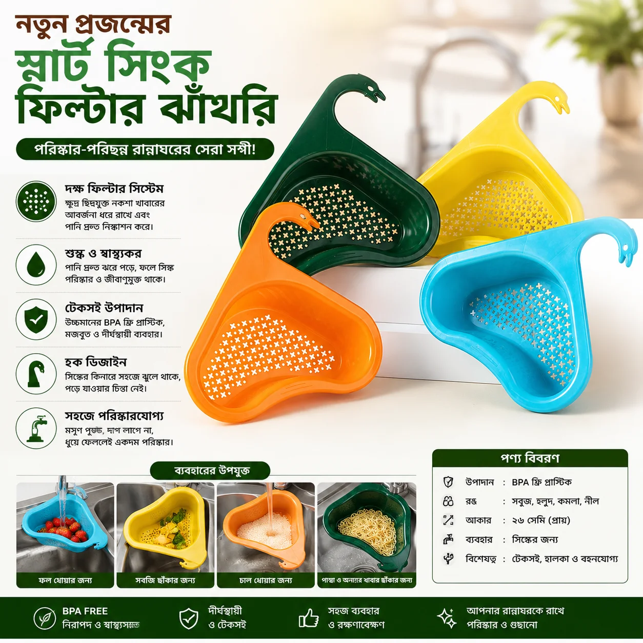 Kitchen Sink Strainer Basket 3